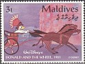 Maldives 1992 Walt Disney Donald And The Wheel 3 L Multicolor Scott 2051